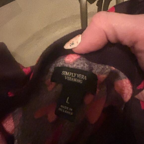 Simply Vera Long sleeve fuzzy top & matching pants/pjs - Picture 2 of 2